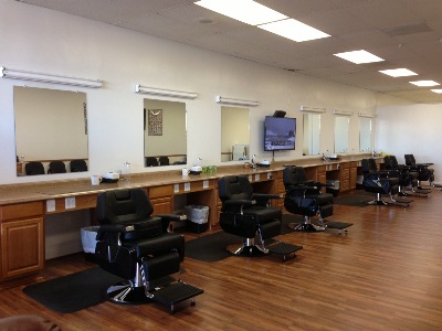Barber stations at Stafford Barber Shop
